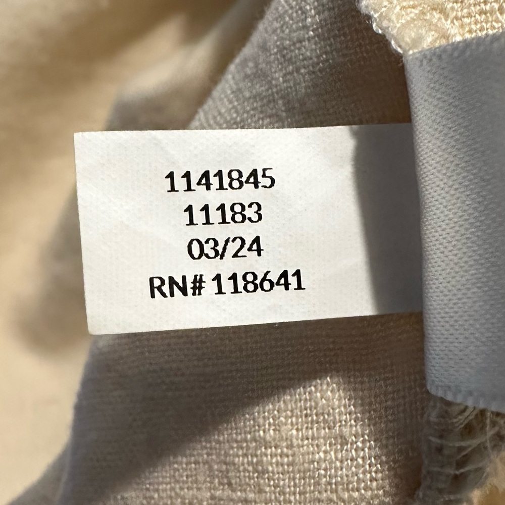 NWT Lane Bryant Linen Blend Relaxed Tunic Button Up Shirt 22/24 Natural‎ Beige - Picture 6 of 8